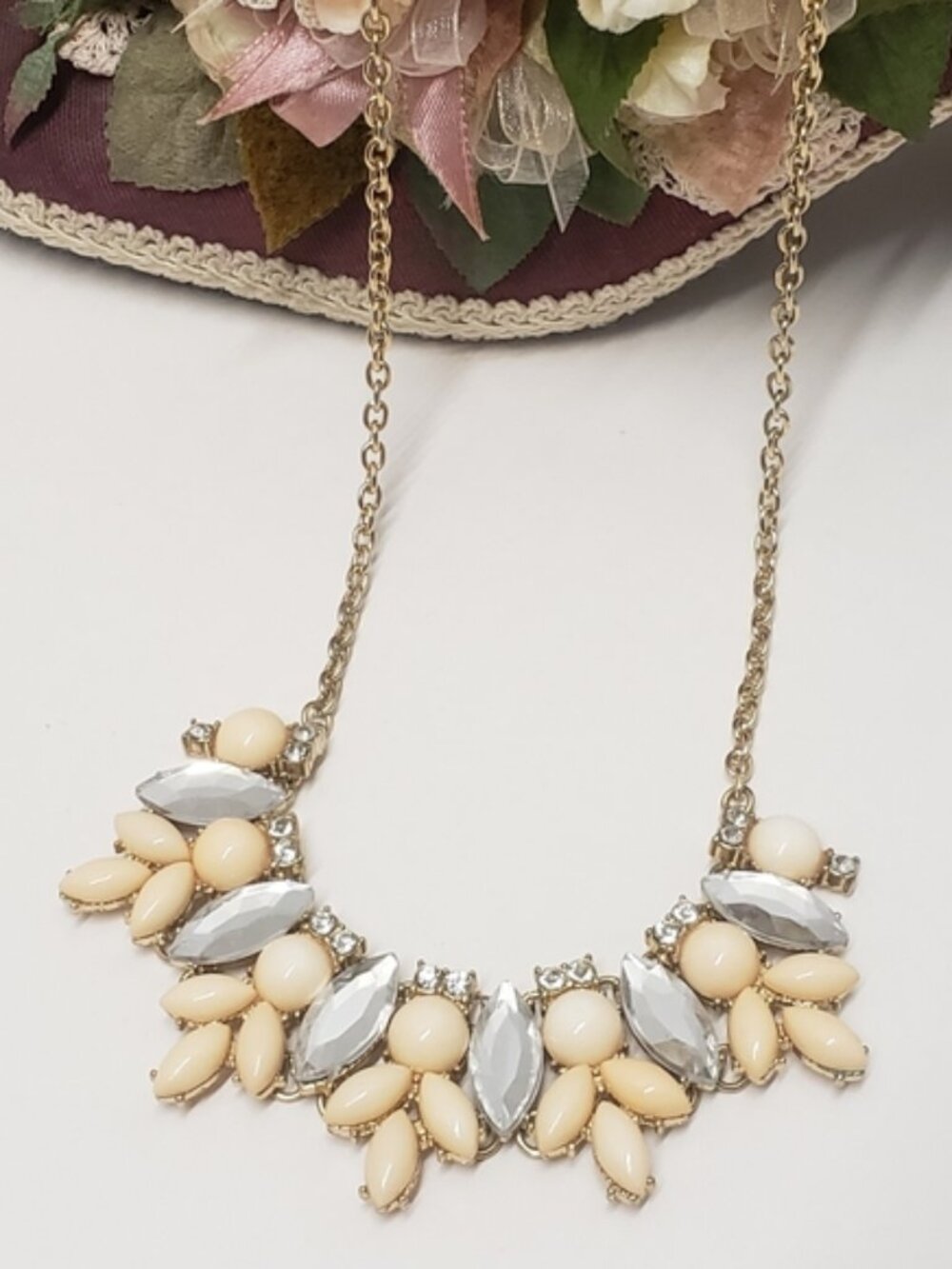 Beautiful Acrylic Crystal Statement Necklace